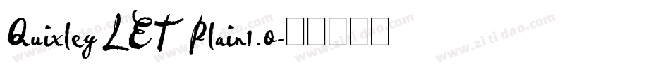 Quixley LET Plain1.0字体转换